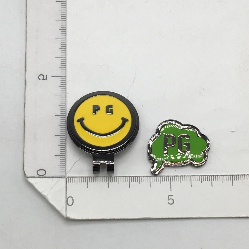 パーリーゲイツスマイルニコちゃん　サイズ00 新品未使用品タグ無し 美品】パーリーゲイツ クリップマーカー イエロー×グリーン ニコちゃん