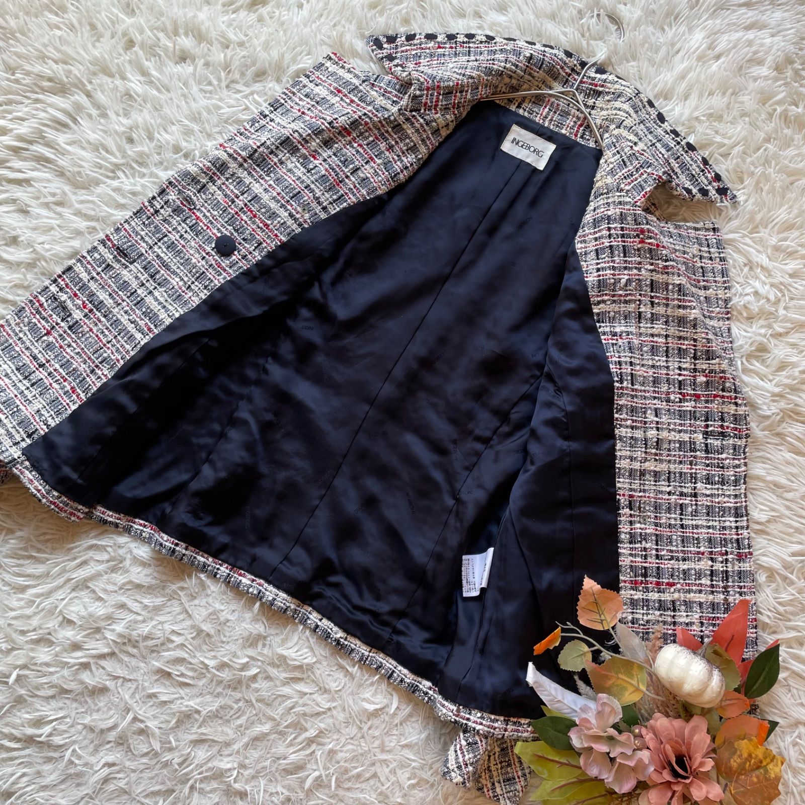 INGEBORG インゲボルグ 金子功 ミックスツイードセットアップ ロング