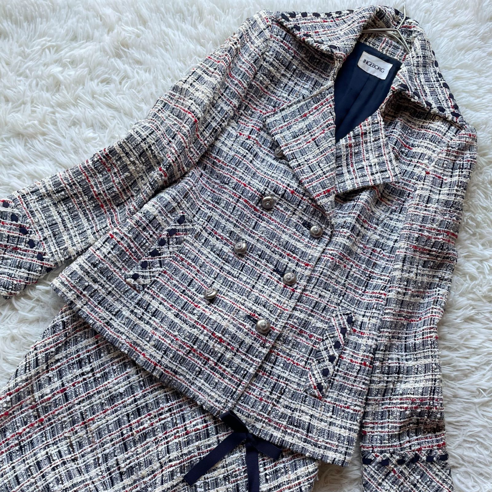 INGEBORG インゲボルグ 金子功 ミックスツイードセットアップ ロング