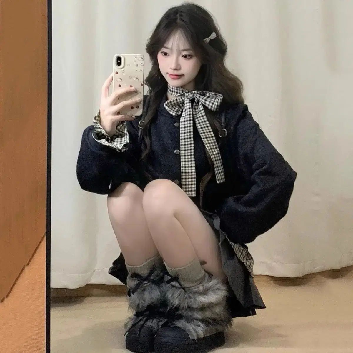 甘いトップス ミニスカート ジャケット トリオ セット