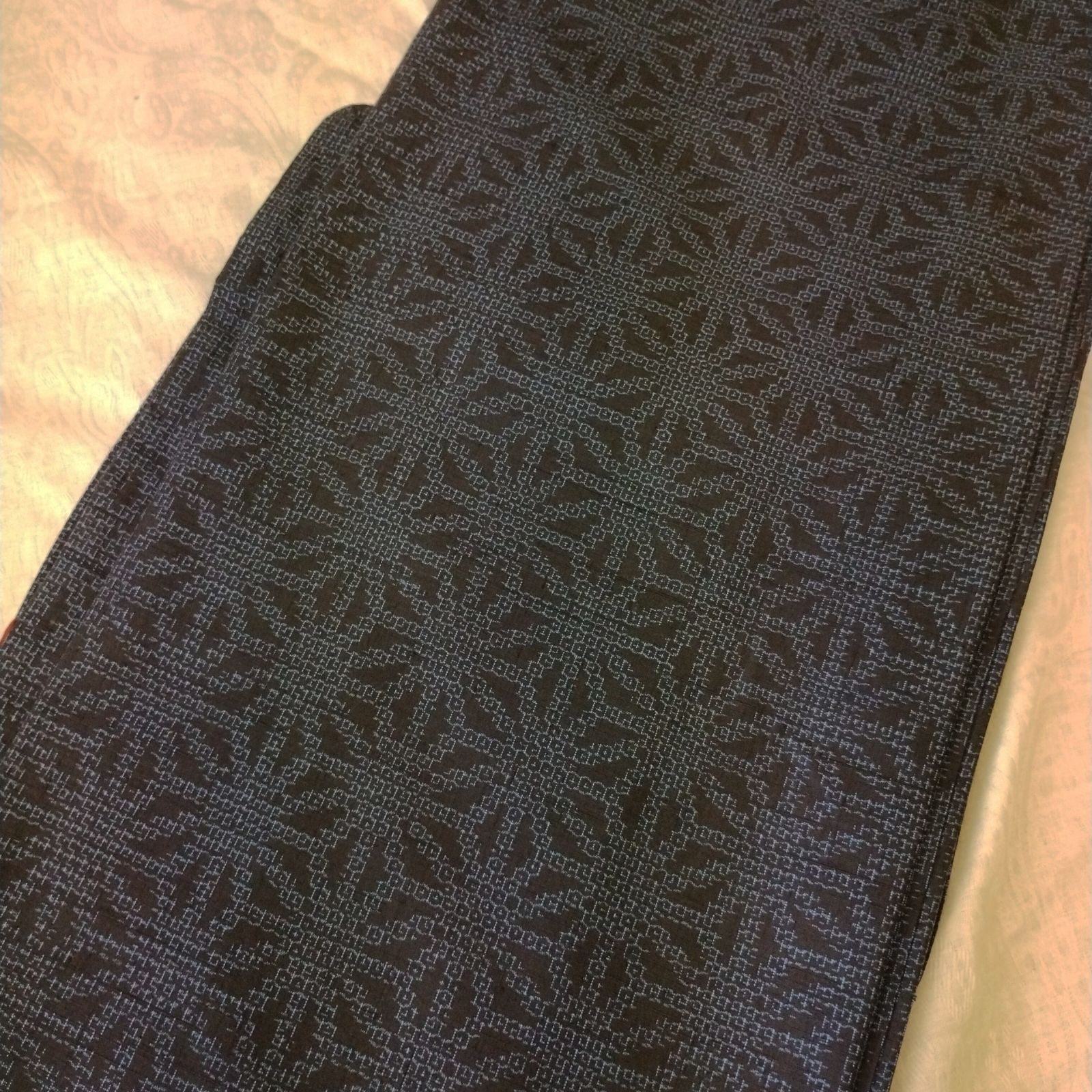 麻の葉模様の紬8点 リメイク