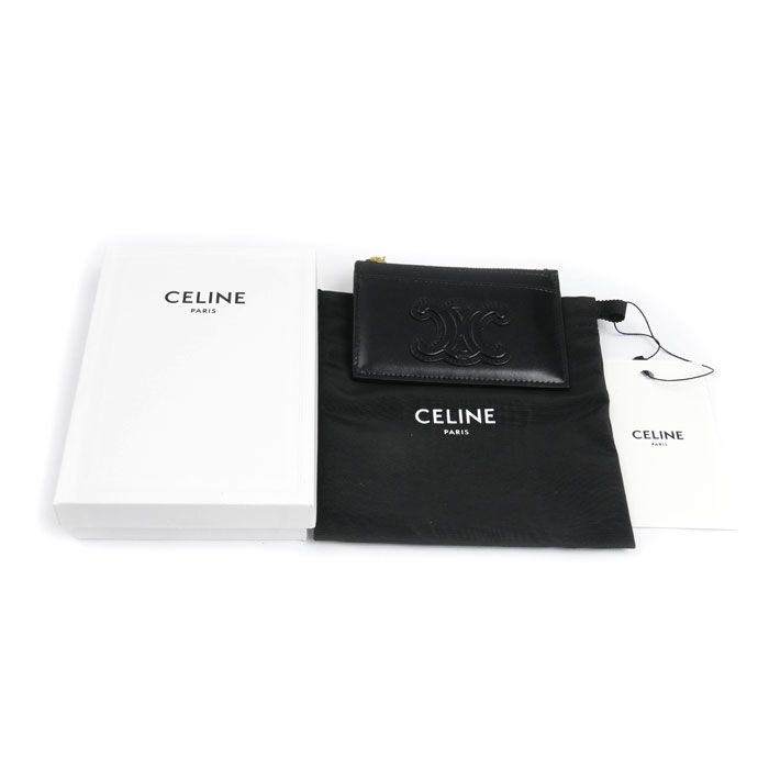 CELINE セリーヌ トリオンフ コインケース ブラック 10K583EMH.38NO