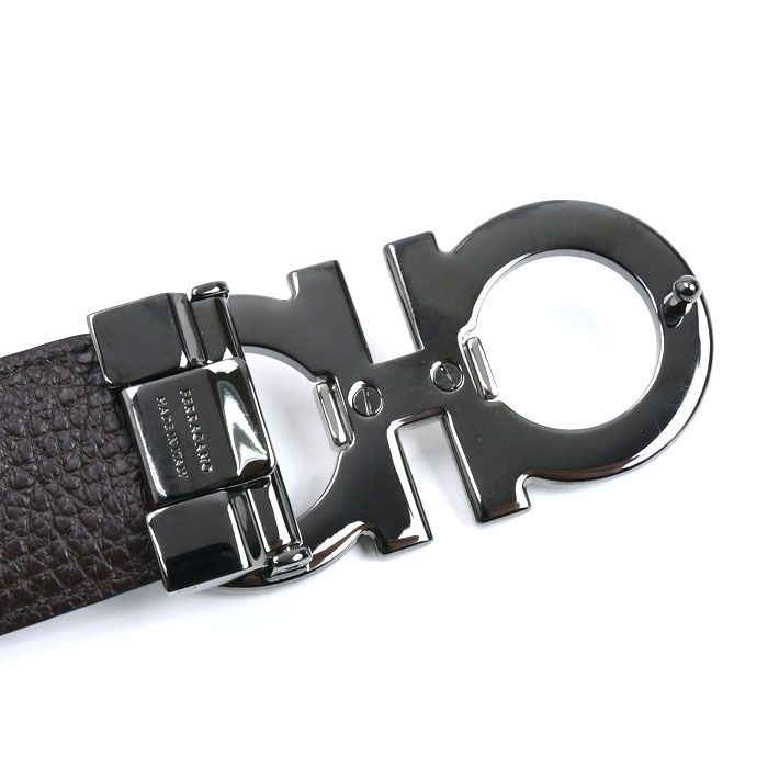 【美品】サルバトーレフェラガモ ダブルガンチーニ リバーシブル ベルト 11 サルバトーレフェラガモ Salvatore Ferragamo ベルト リバーシブル