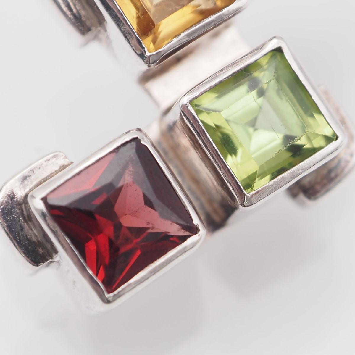  L 226 アメジスト シトリン ペリドット ガーネット 925刻印 ペンダント トップ デザイン シルバー チャーム ヘッド チャーム アクセサリー