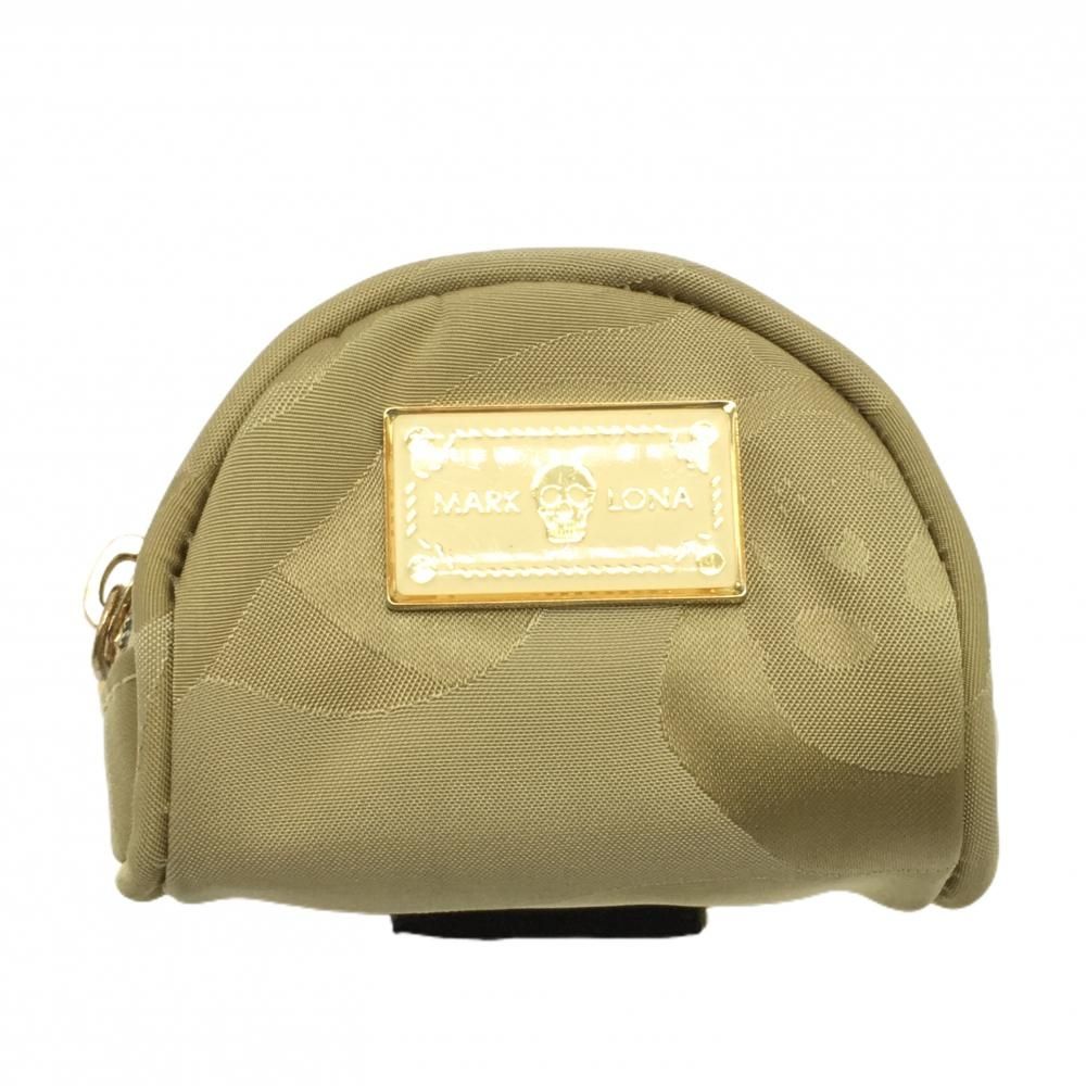 美品】マークアンドロナ ボールポーチ ブラウン系 カモフラ 迷彩