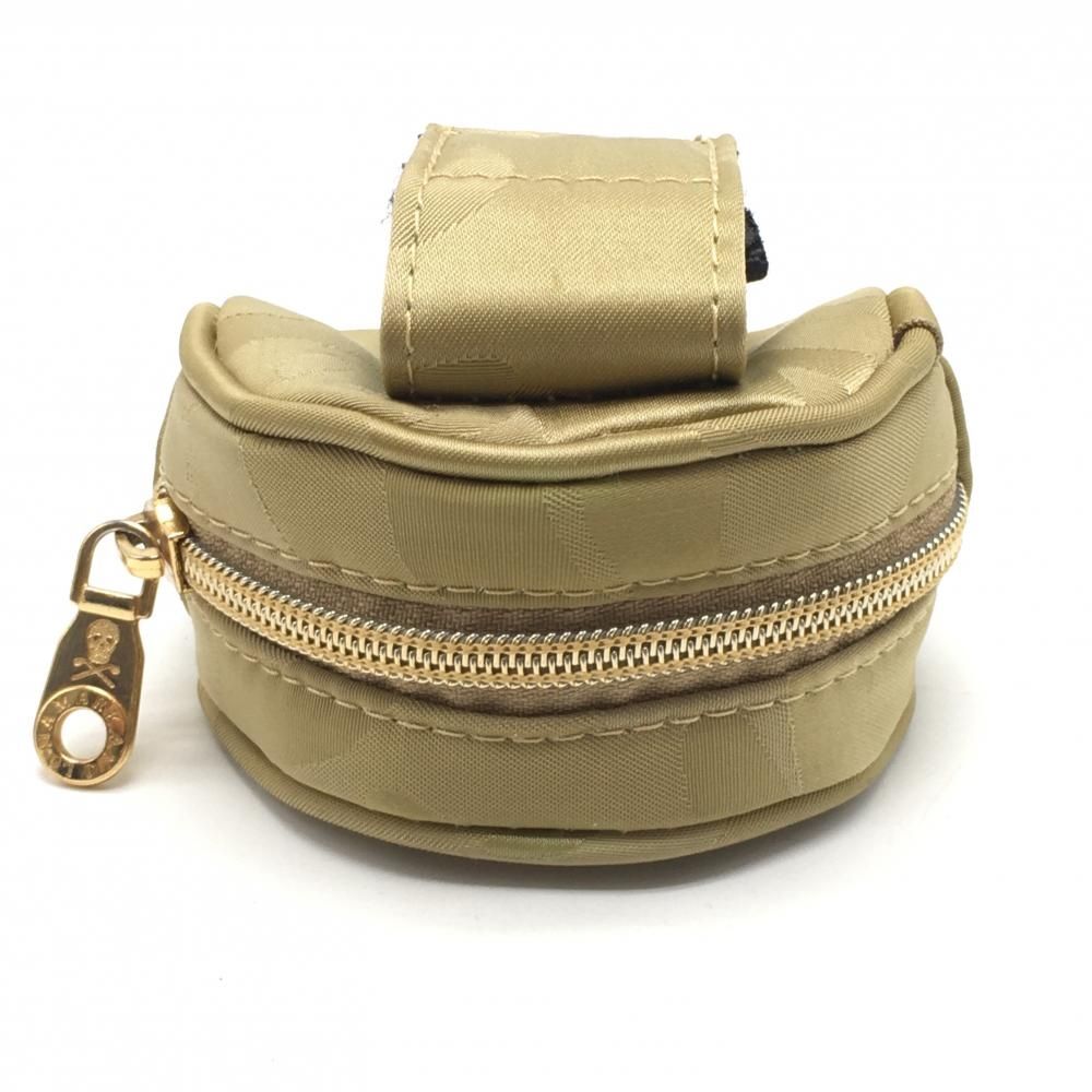 美品】マークアンドロナ ボールポーチ ブラウン系 カモフラ 迷彩