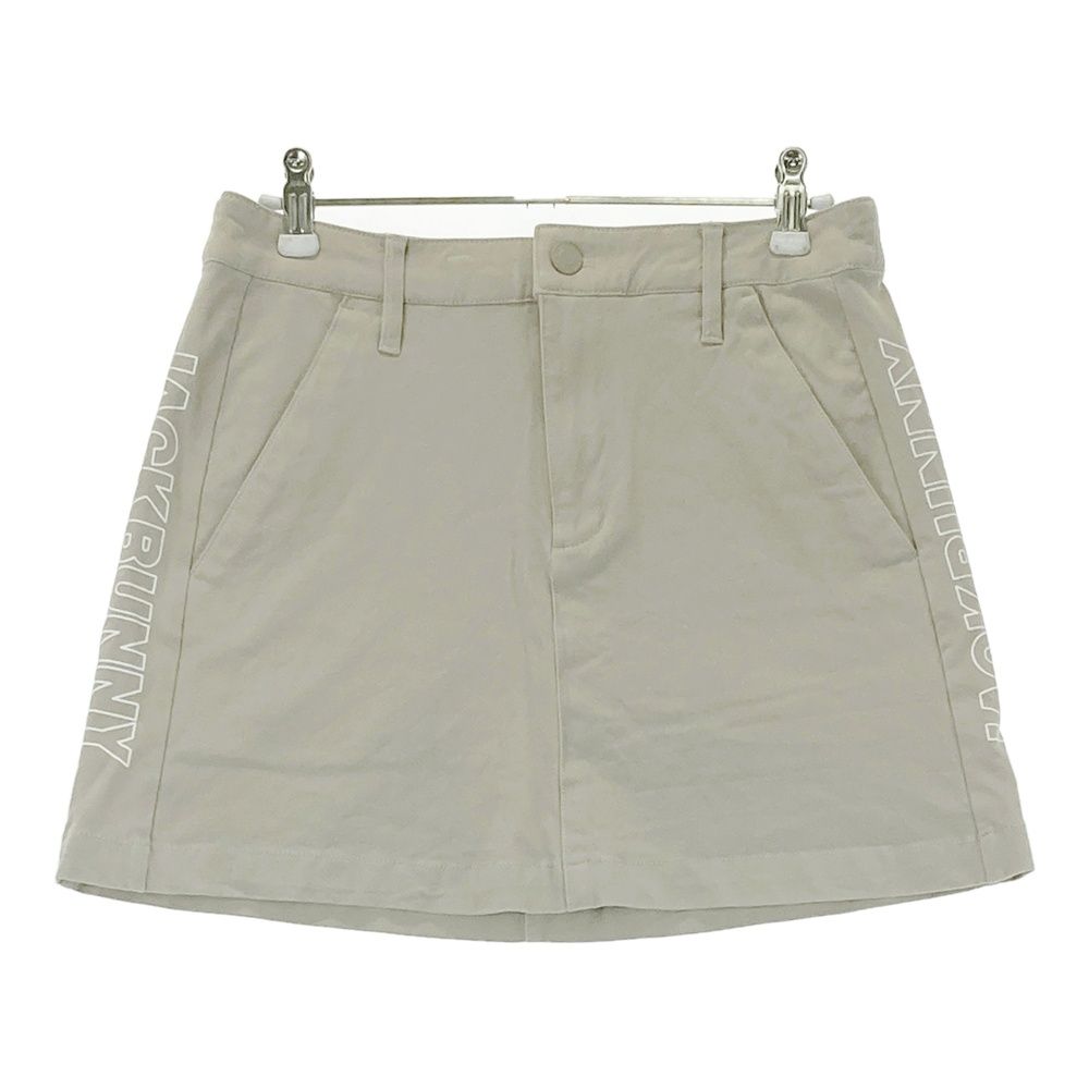 サイズ 0 JACK BUNNY ジャックバニー モデル インナー付 ストレッチスカート サイドロゴ ベージュ系 ゴルフウェア レディース ストスト