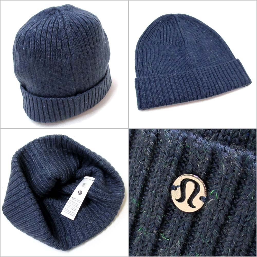 lululemon ルルレモン ニット 帽子 RIBBED MERINO ウール ビーニー ニット帽 LU 9 CRLS