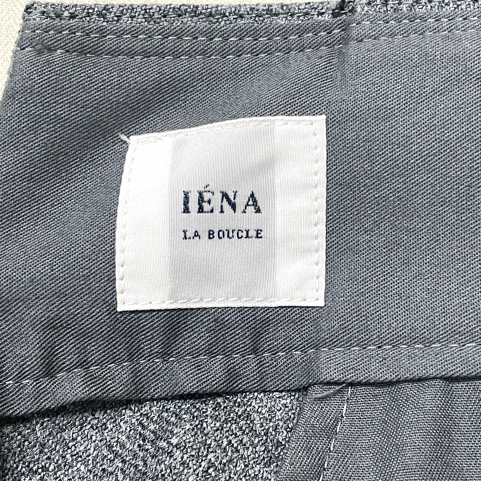 IENA LA BOUCLE イエナラブークル ハイツイストウール 40 sオーバーパンツ サロペット 36 GRY グレー モックネック サロペット オーバーオール オールインワン 