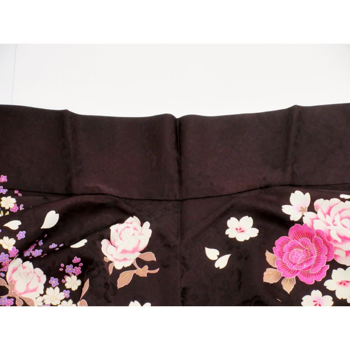  振袖 友禅金彩加工 刺繍入りボカシ染 ラインストーン入り 振袖 着物