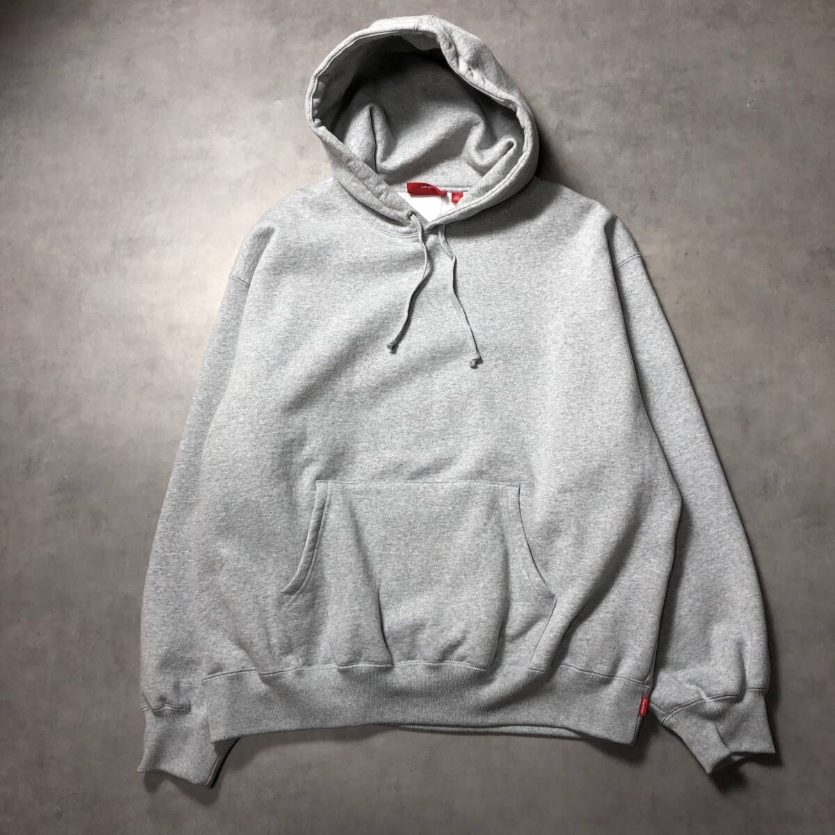 GQ4372◇Supreme : 25fw Satin Applique Hooded Sweatshirt◇L◇グレー 