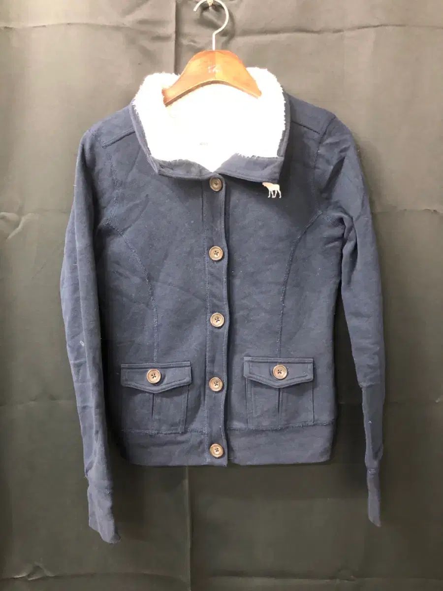 限定セール，安い Abercrombie ネイビー ファー裏地 ゴージネック キッズ ジャケット その他