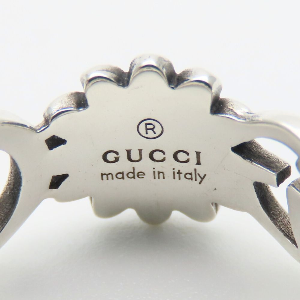中古】 グッチ リング・指輪 ダブルG フラワー 15 シルバー925 マザー