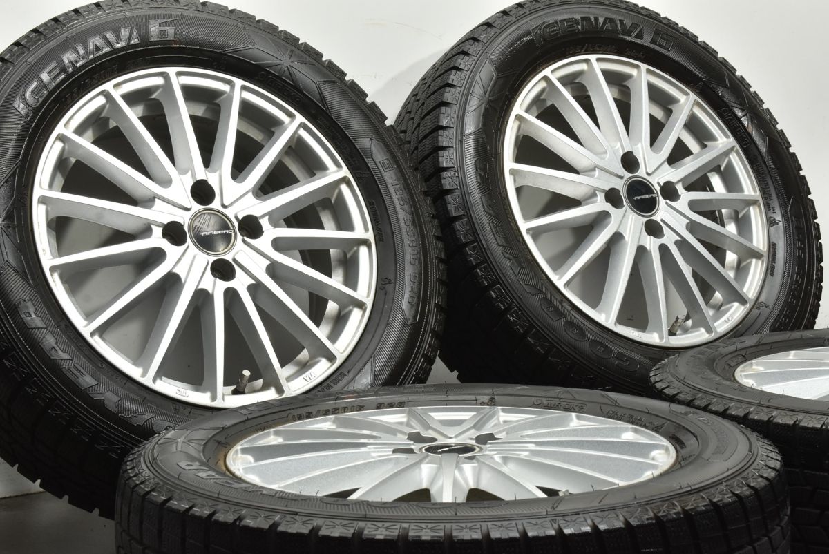 使用僅か AIRBERG 16 in 5 J 42 PCD 100 グッドイヤー アイスナビ6 195 65 R ライズ ロッキー レックス ガソリン車 スタッドレス