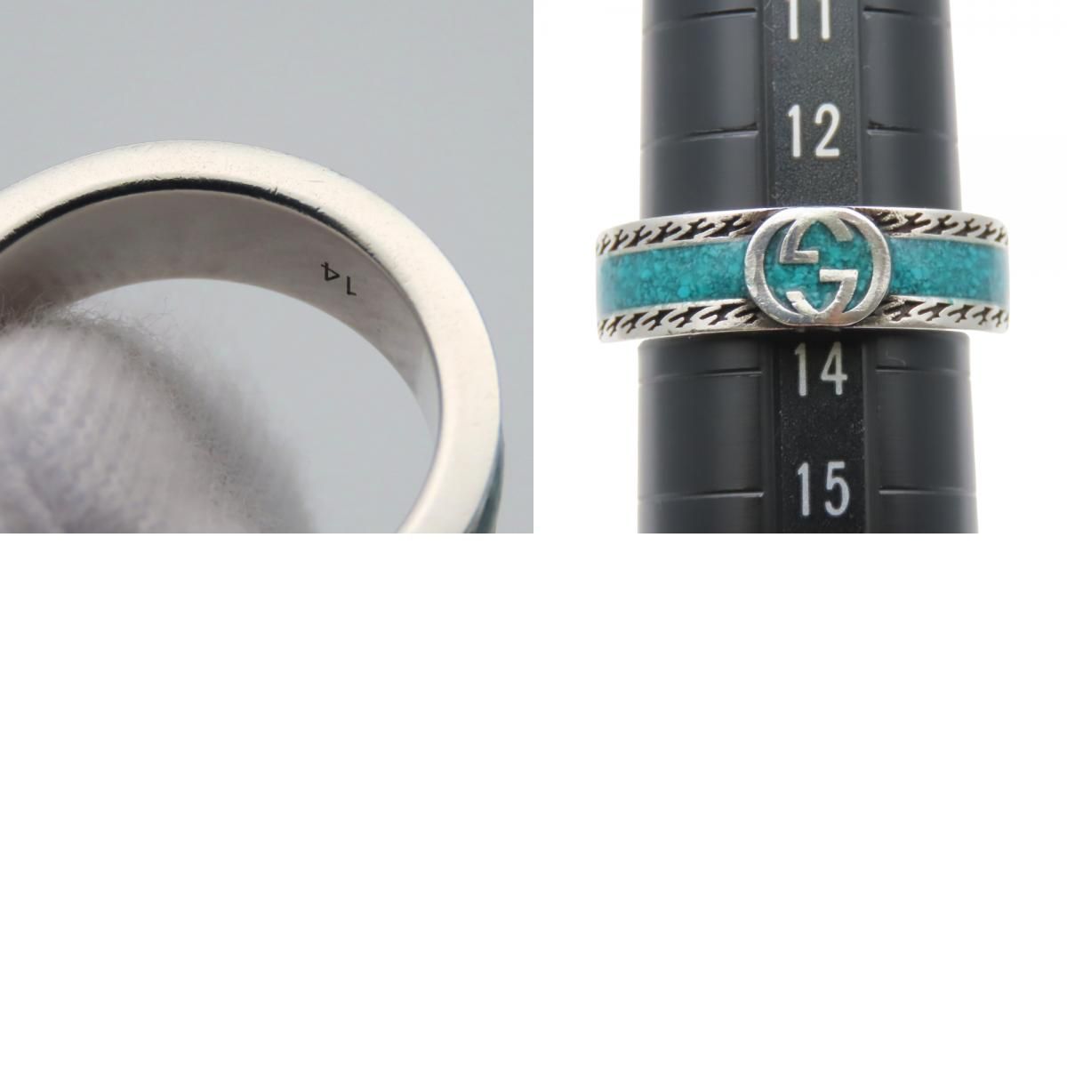 中古】 グッチ リング・指輪 インターロッキングG テクスチャード 14