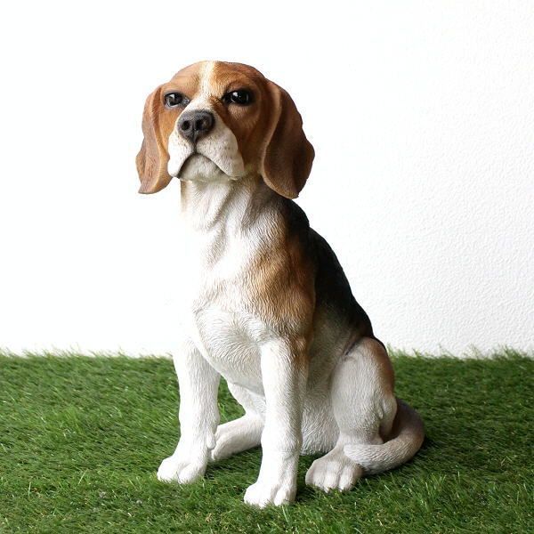 犬 イヌ いぬ 置物 オブジェ ドッグオーナメント ビーグル アニマル かわいい 玄関 エントランス ガーデンオーナメント ペット 動物