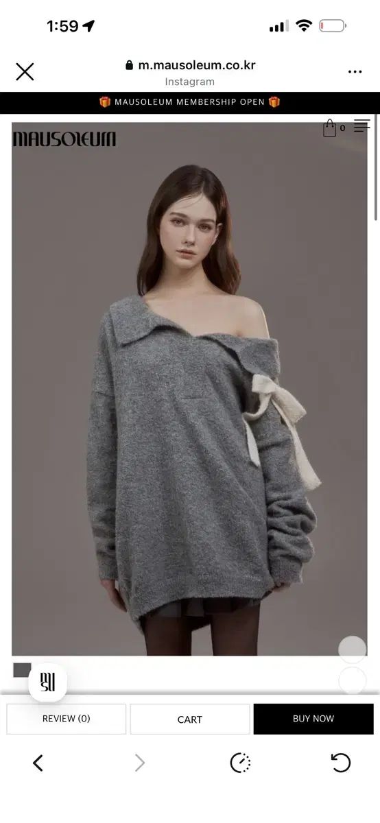 マウソレウム ベティ リー リボン ニット