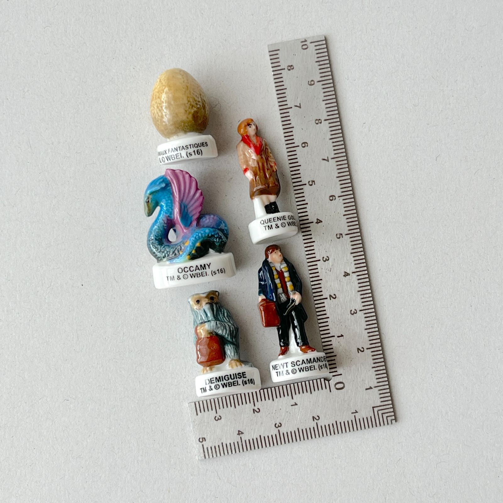 ♡にしおゆき おるがん社 フェーヴ フェーブ 陶人形 ミニチュア 作家ぬいぐるみ フェーヴ ファンタスティック・ビースト 5個 フランス フェーブ