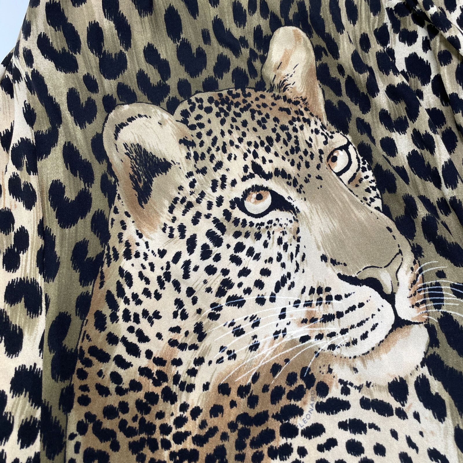 LEONARD レオナール レオパード柄 シルク ワンピース M - メルカリ