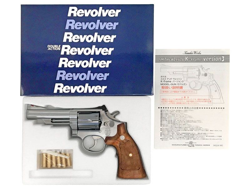 [タナカ] Su0026W M66 4インチ コンバットマグナム ステンレスフィニッシュ ver.3 発火モデルガン 25/07以降ロット (新品トイガン)