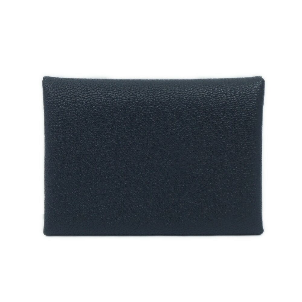 栄 エルメス カルヴィデュオ コインケース K刻印 製造 レザー ブラック シルバー金具 箱