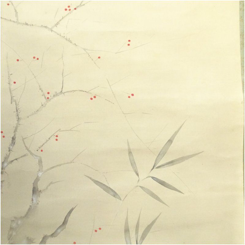 山口蓬春　清き流れ　掛軸　本物保証 山口蓬春 清き流れ 掛軸 本物保証 山口蓬春 清き流れ 掛軸 本物保証