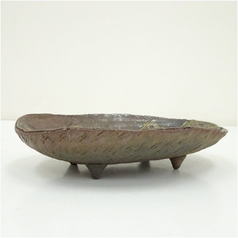 備前焼 小西陶古造 葉形組皿5客（共箱） 食器 おしゃれ かわいい