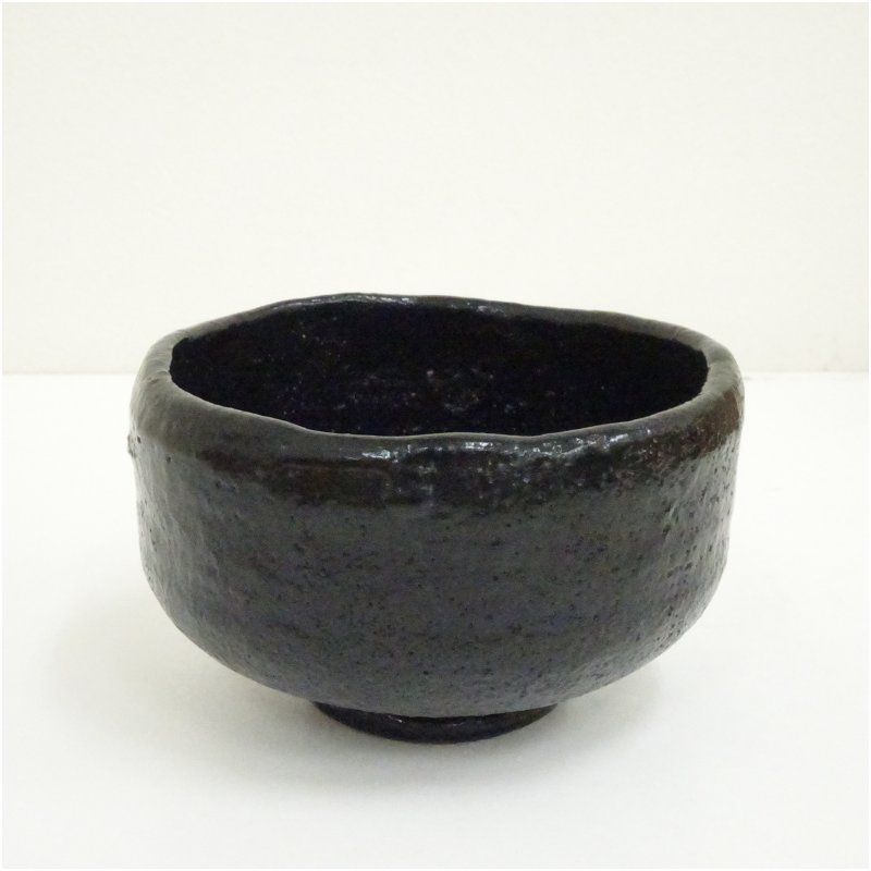 大樋焼 大樋長楽造 黒楽茶碗（共箱） 茶道 抹茶 おしゃれ 抹茶茶碗