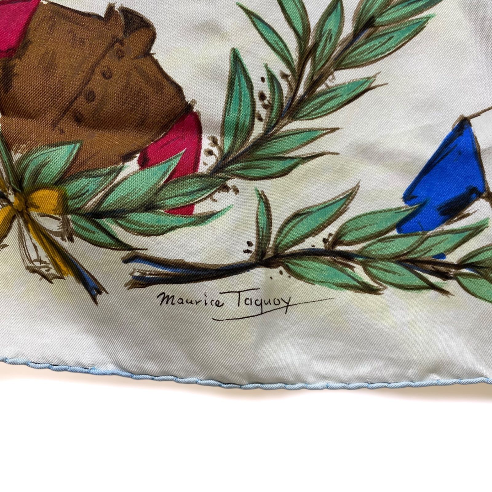 2026年午年　エルメス カレ90 CHANTILLY 競馬場 シルク スカーフ エルメス カレ90 CHANTILLY シルクスカーフ 競馬場 ホワイト 人気