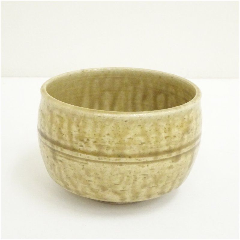 抹茶碗　抹茶茶碗　骨董　茶道　茶道具　陶器　焼き物　アンティーク　レトロ　２ 柳窯 河村碩山造 黄瀬戸茶碗（共箱） 茶道 抹茶 おしゃれ 抹茶茶碗