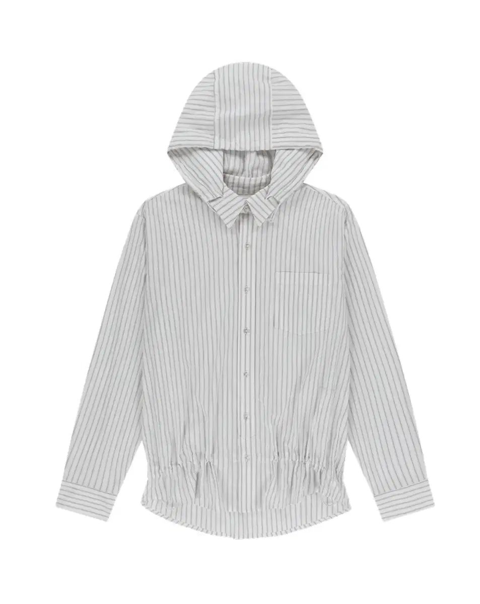 サンサンギアー ストライプ フード シャツ 白