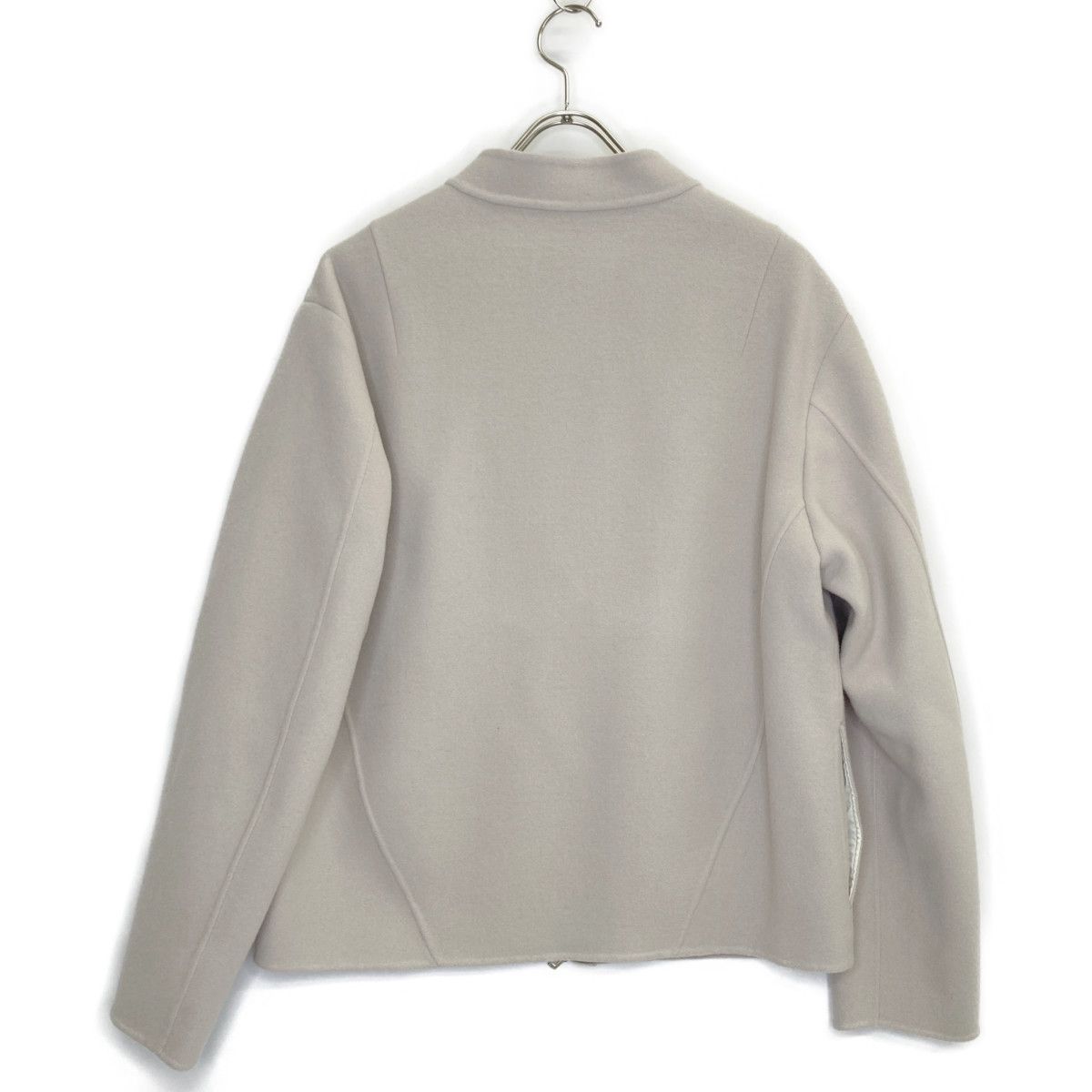 トゥモローランド ライトベージュ Super 170 sウールメルトン ショートブルゾン 13