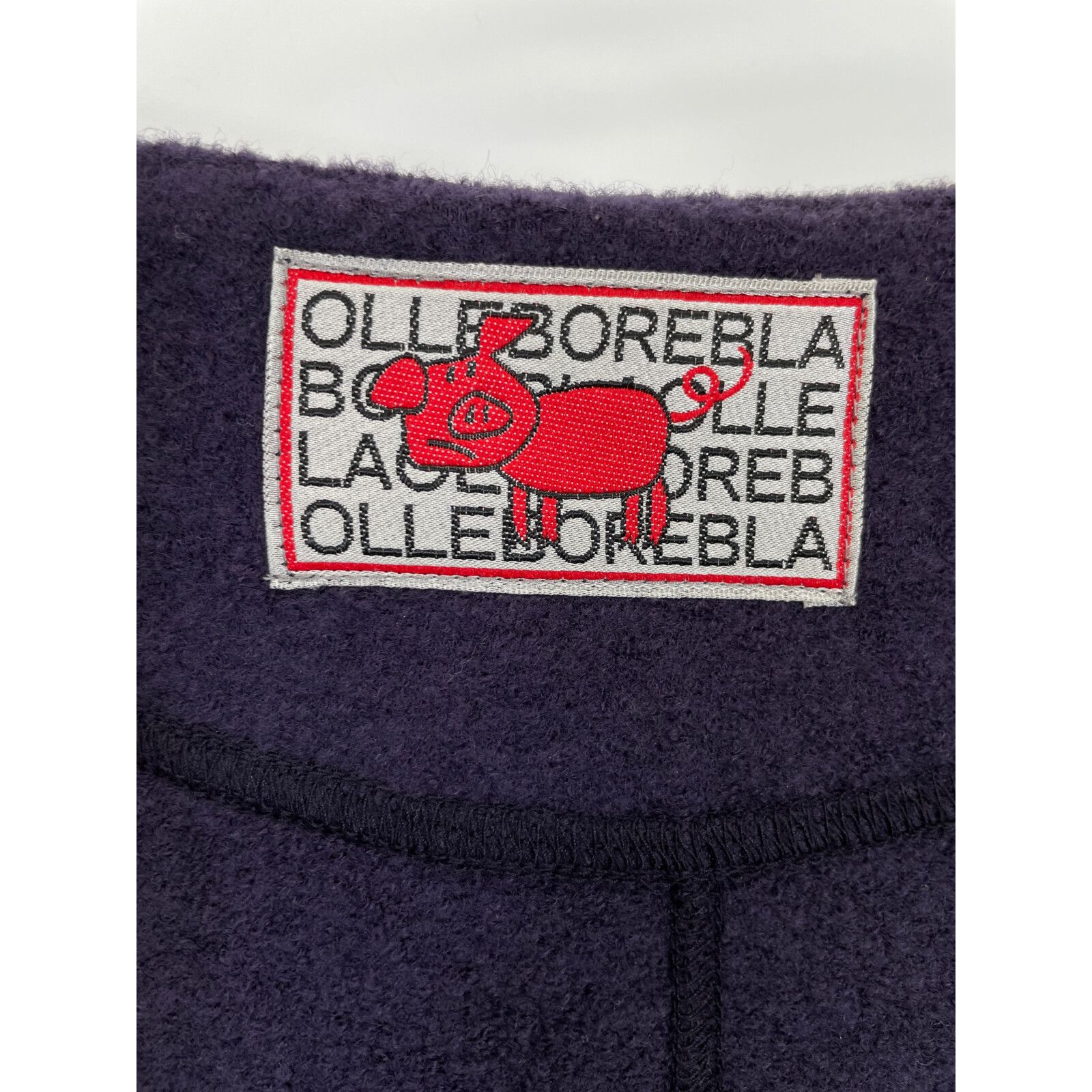 OLLEBOREBLA アルベロベロ ﾊﾟｰﾌﾟﾙ 豚さん 動物刺繍 ﾋﾞｼﾞｭｰ ﾉｰｶﾗｰ ｺｰﾄ