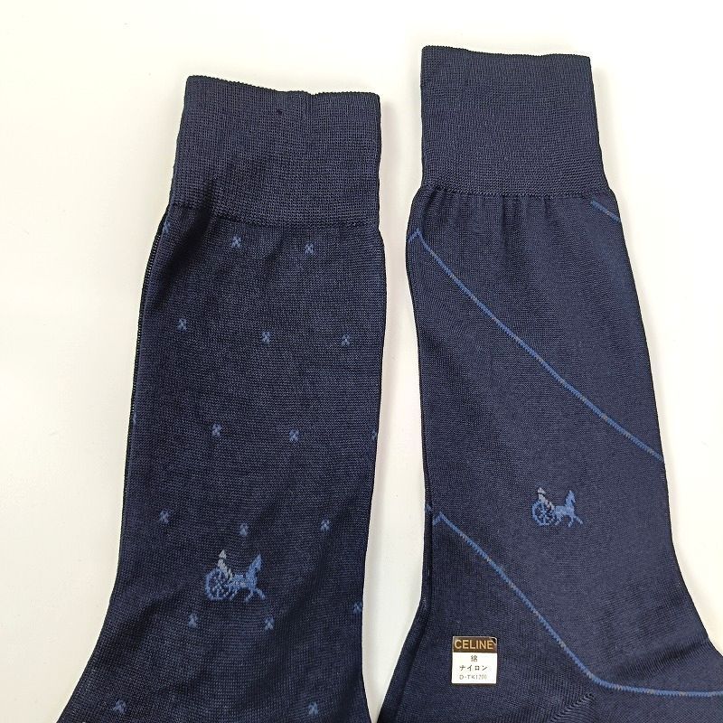 未使用 CELINE セリーヌ 靴下 2足セット 25cm 紳士 メンズ フォーマル