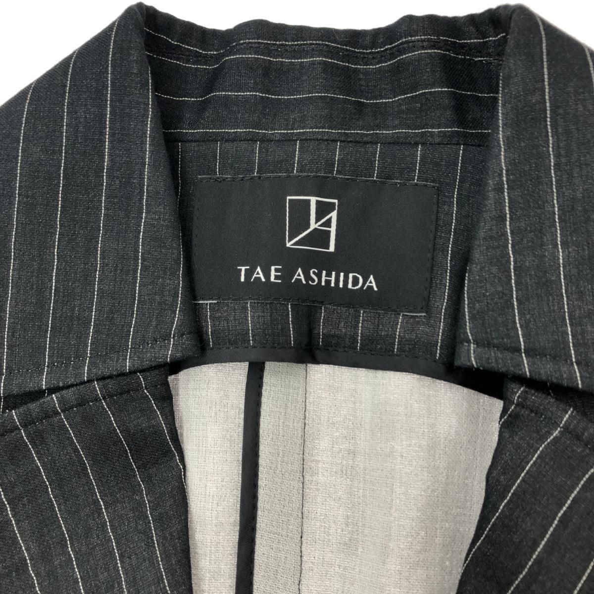 TAE ASHIDA タエアシダ 1Bテーラードジャケット サイズ:9号 ストライプ 