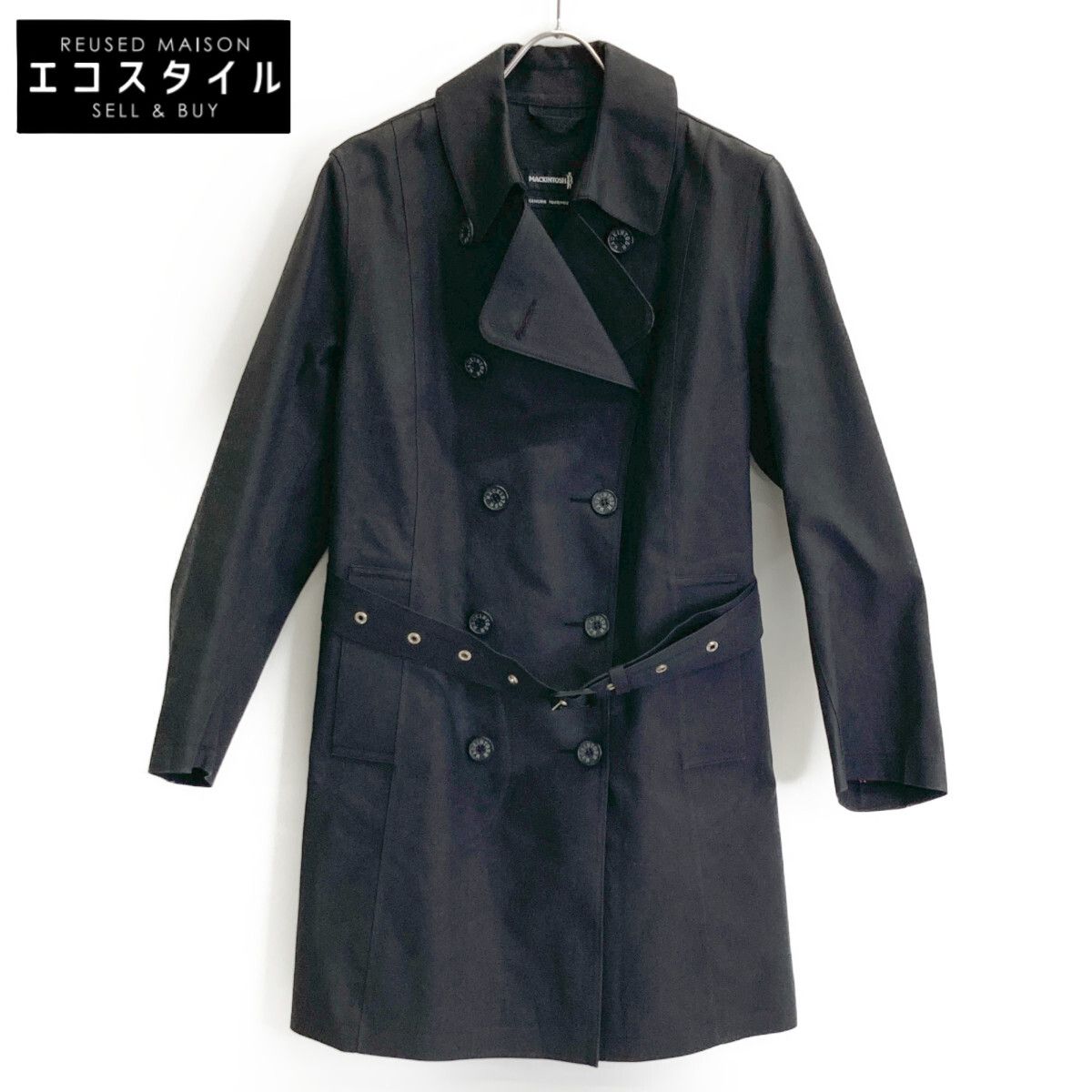 未使用級❤️ MACKINTOSH ダブルフェイスメルトンウールコート　ブラック MACKINTOSH マッキントッシュ ﾌﾞﾗｯｸ ﾀﾞﾌﾞﾙｺｰﾄ 34 - メルカリ