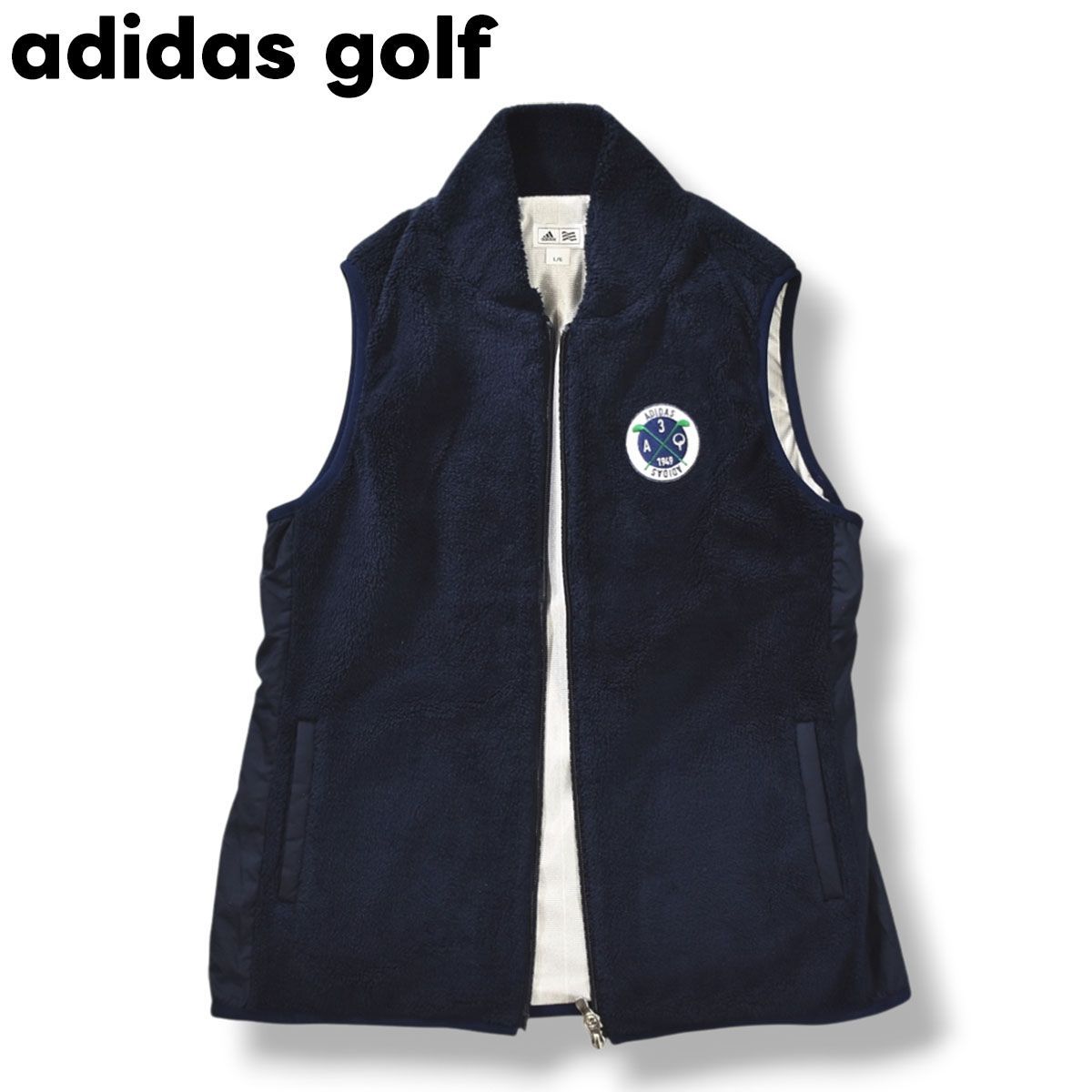 美品】 アディダス ゴルフ adidas golf フリース ベスト ジャンパー 