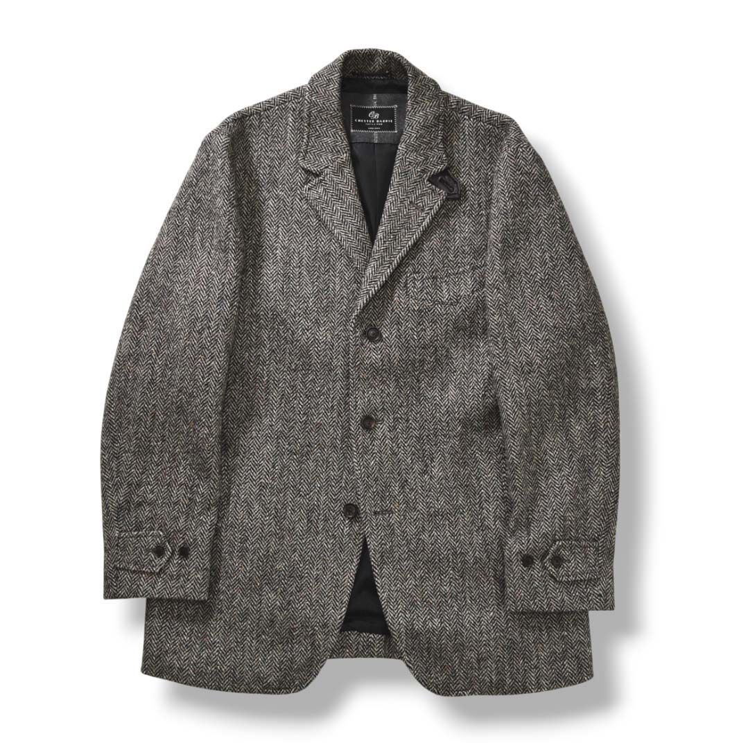 美品】 日本製 チェスターバリー Chester Barrie 3B ヘリンボーン