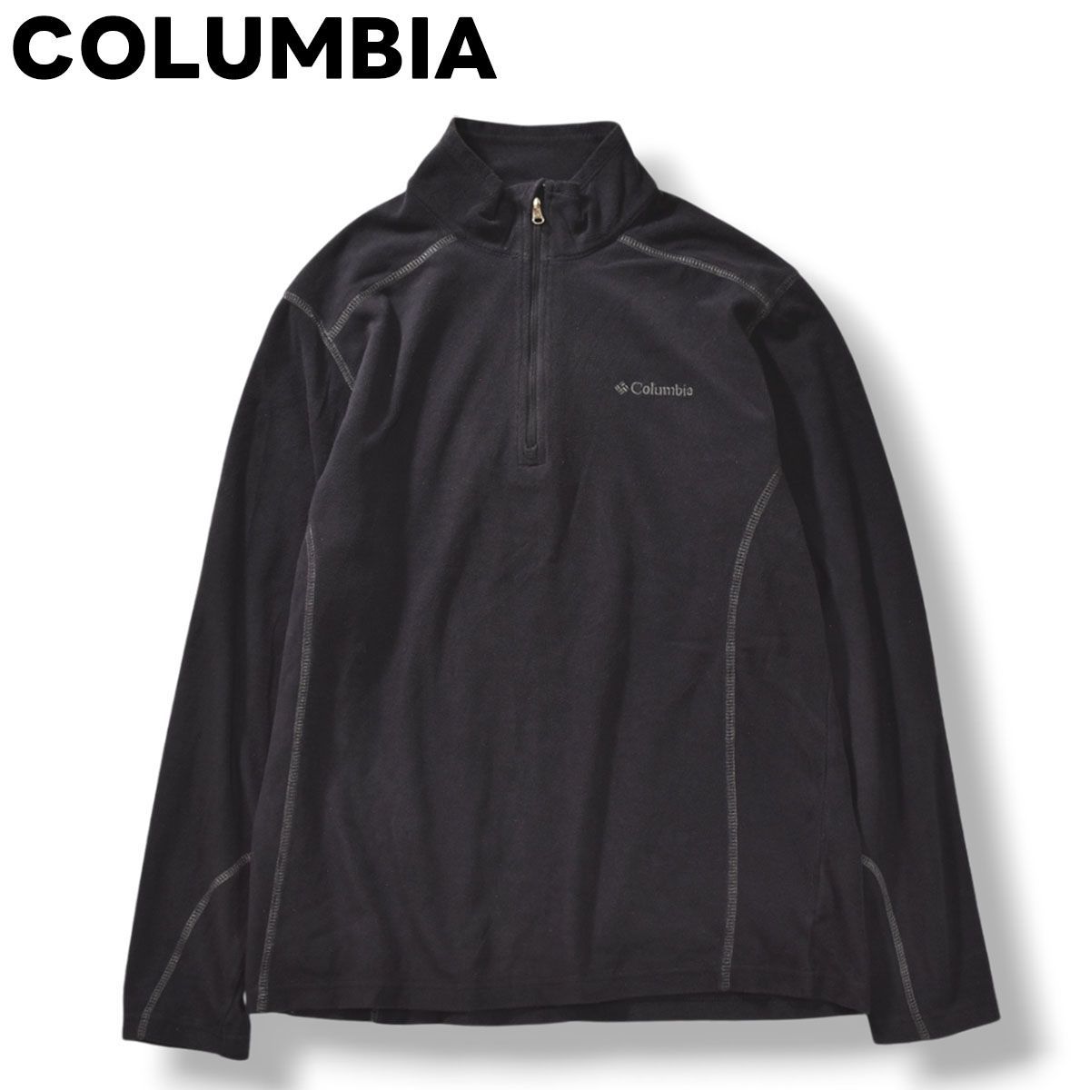 海外モデル コロンビア COLUMBIA ハーフジップ マイクロフリースジャケット プルオーバー ブルゾン アウトドア ストリート カジュアル S チャコールグレー メンズ