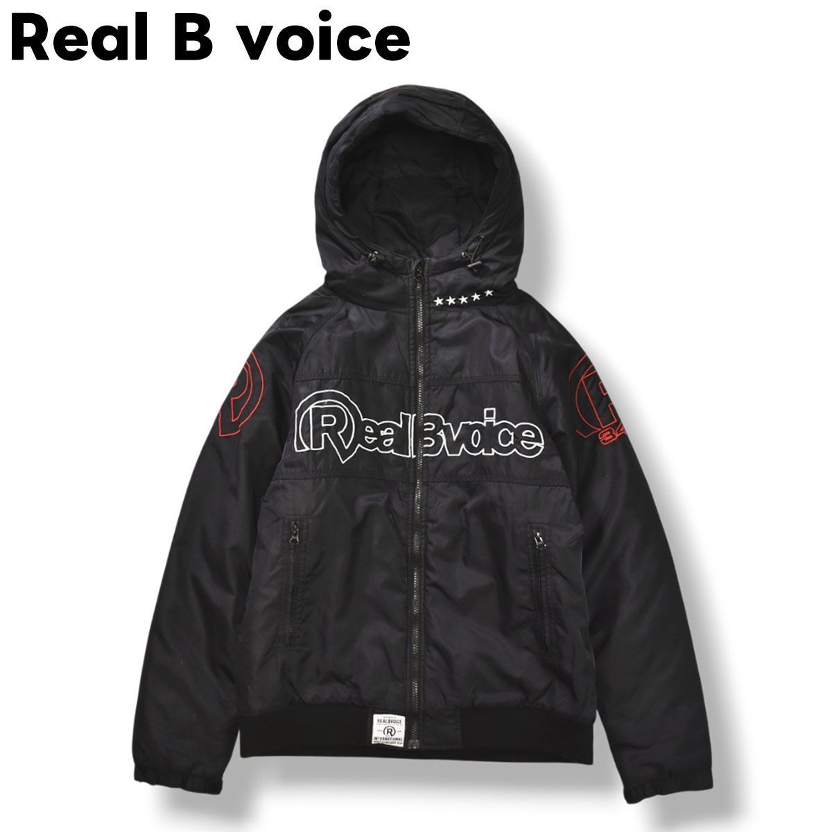 リアルビーボイス Real B voice 中綿 フーデット ナイロン ジャケット 