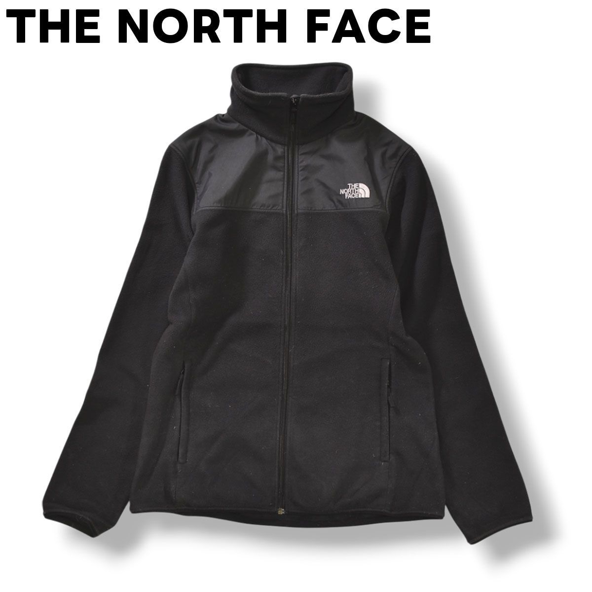 ノースフェイス THE NORTH FACE Mountain Versa Micro Jacket マウンテンバーサ マイクロジャケット フリース ジップアップ アウトドア カジュアル L ブラック レディース