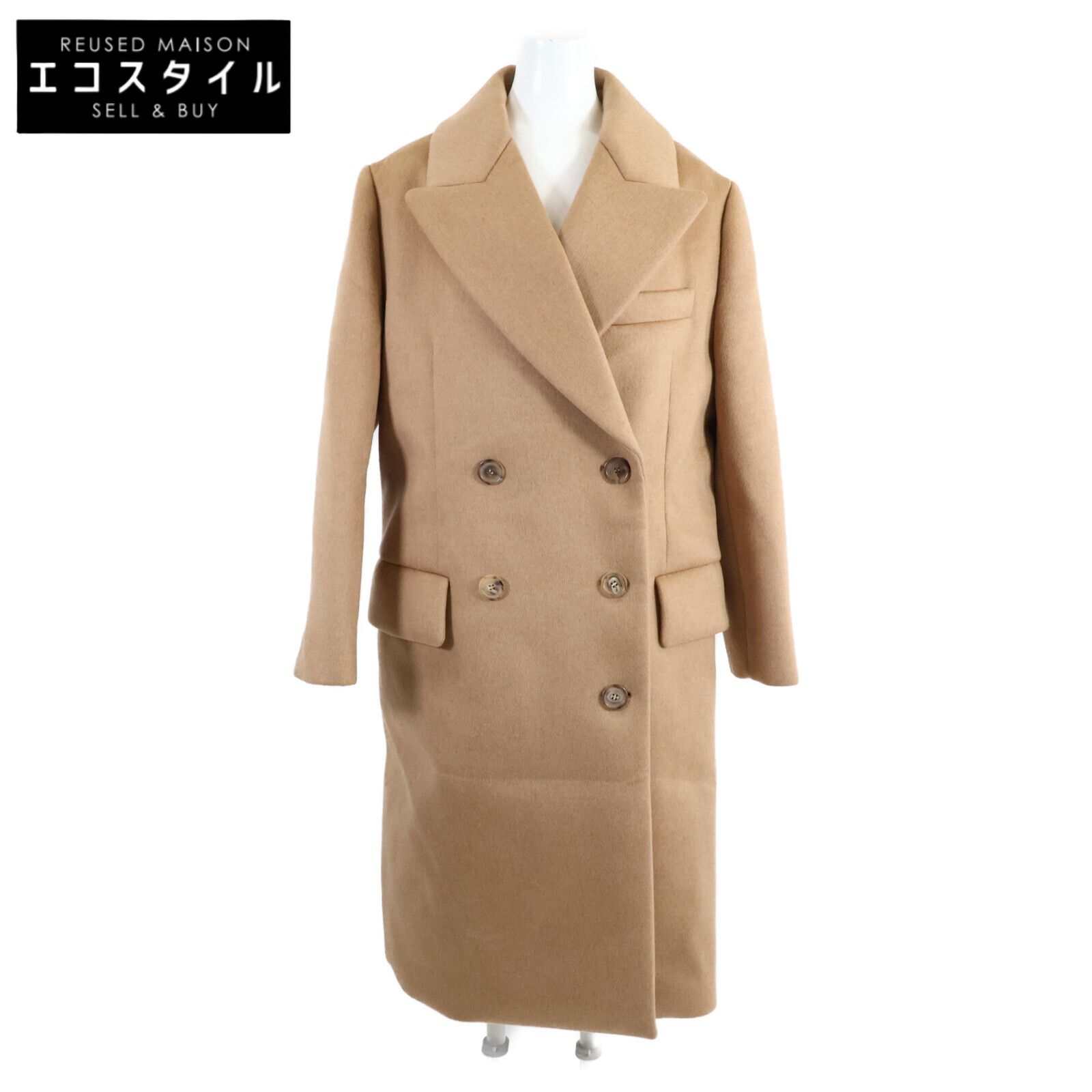 MIUMIU ミュウミュウ キャメルウール ダブル チェスター 38