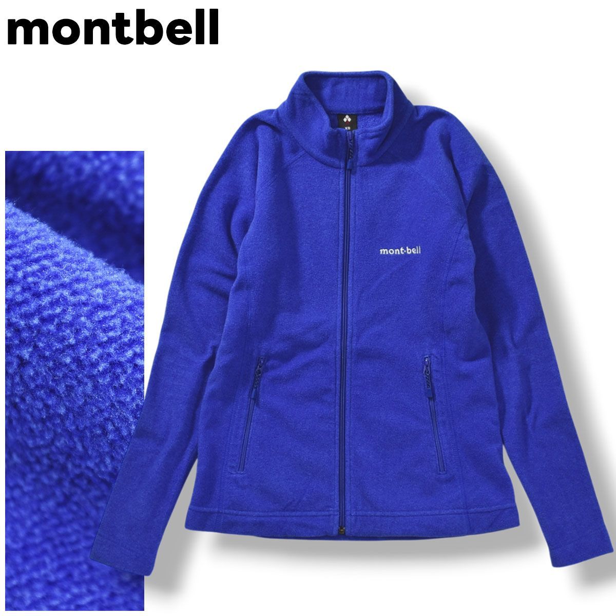 モンベル montbell シャミース インナージャケット Women’s フルジップアップ フリースジャケット ブルゾン アウトドア カジュアル スポーツミックス 普段使い XS ブルー レディース