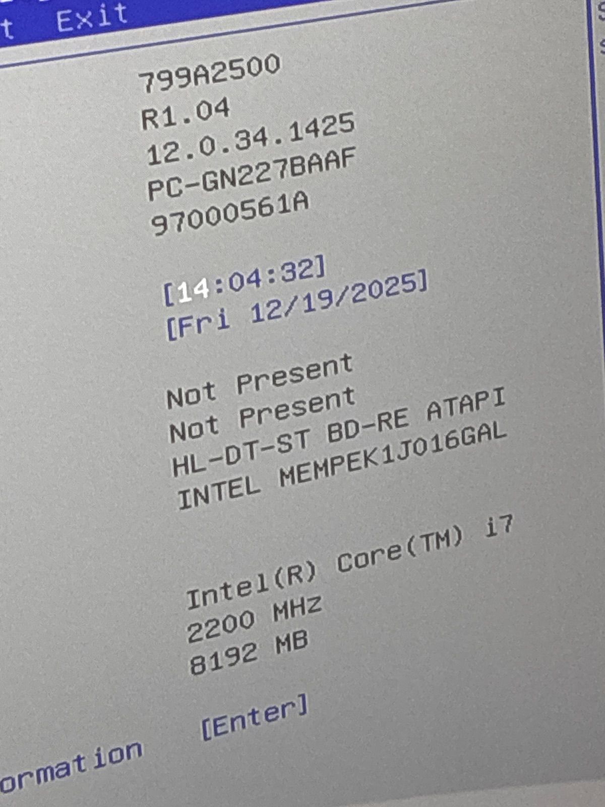 N*A様 ジャンク　BIOS動作確認済み 11世代 Core i7 1165G7 N*A様 ジャンク BIOS動作確認済み 11世代 Core i7 1165G7 N*A様