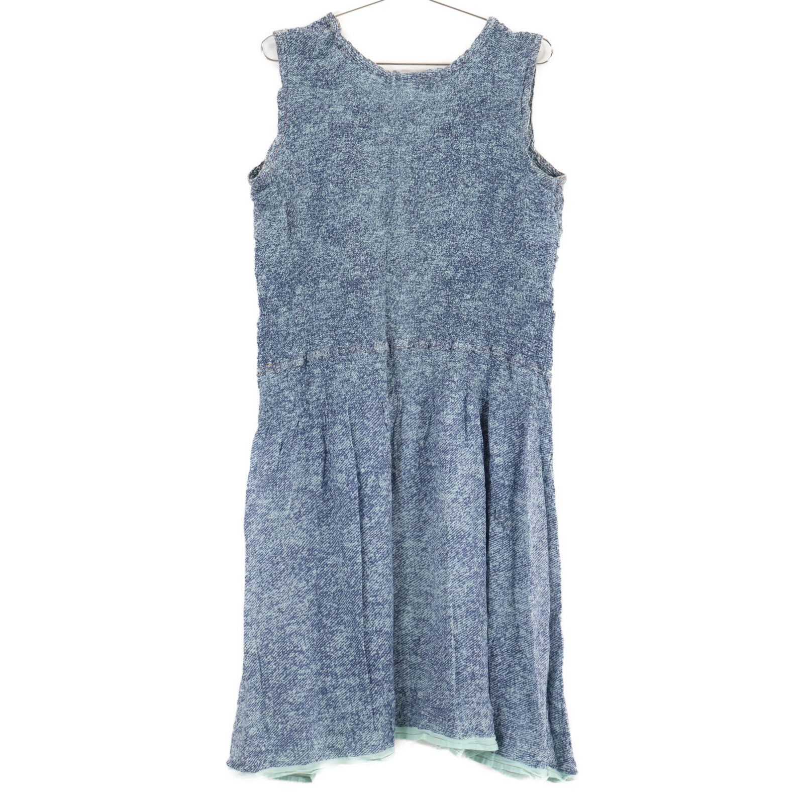 MeISSEYMIYAKE ミーイッセイミヤケ ブルー しわ加工 ノースリーブ