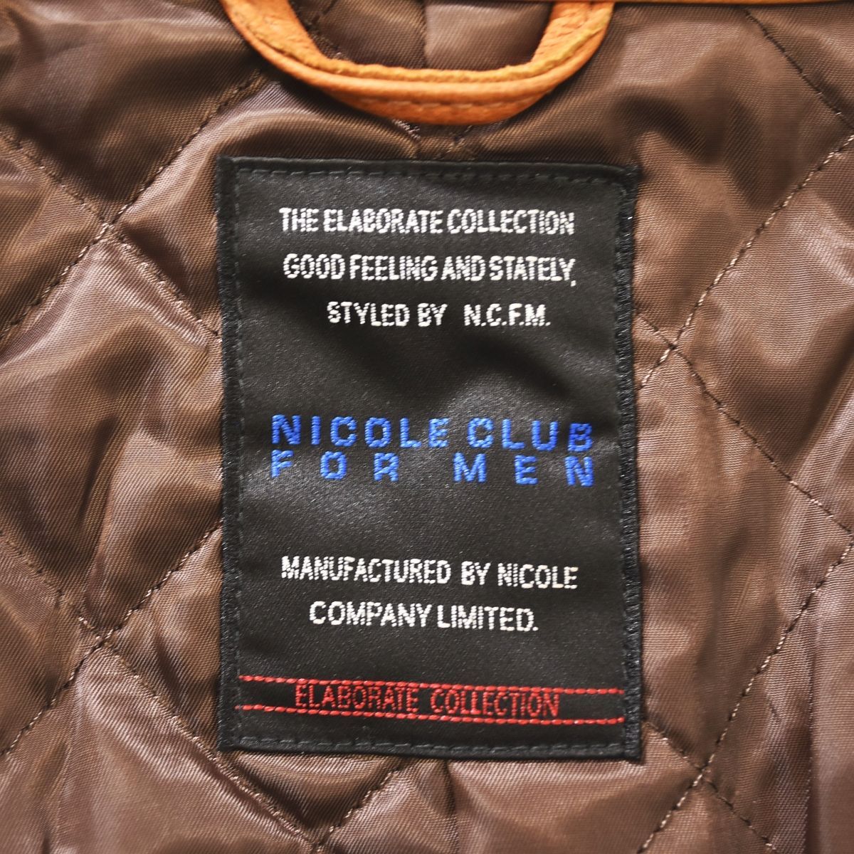 本革】 ニコル NICOLE CLUB FOR MEN サーモライト THERMOLITE 牛革 