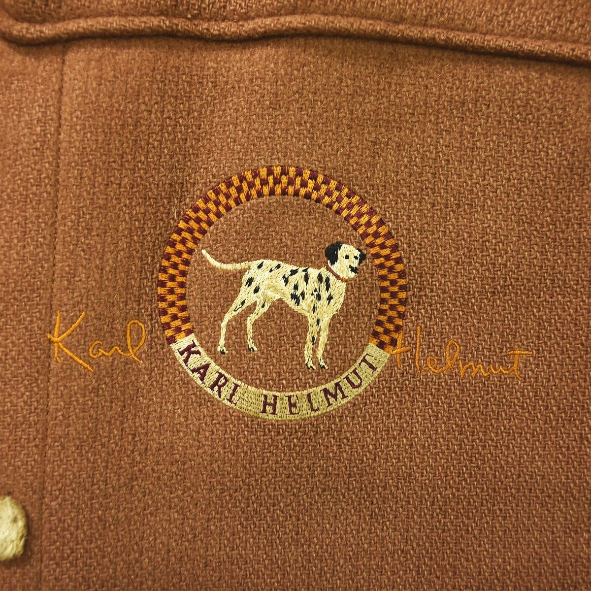 90s ヴィンテージ カールヘルム KARL HELMUT ダッフル コート 刺繍 