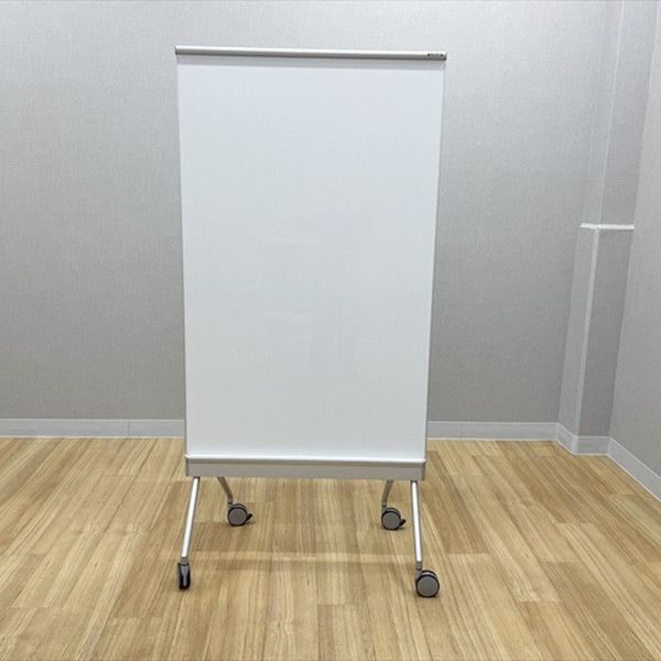 オカムラ ホワイトボード 脚付 両面式 縦型 片面投影対応 暗線入り アルトトーク W 880 シルバー