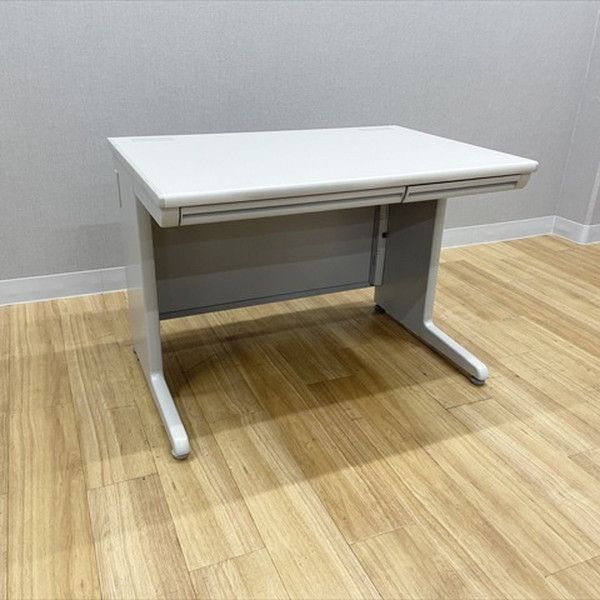 オカムラ 平デスク 平机 SD-V 引出し付 W 1000 D 700 ライトスモーク