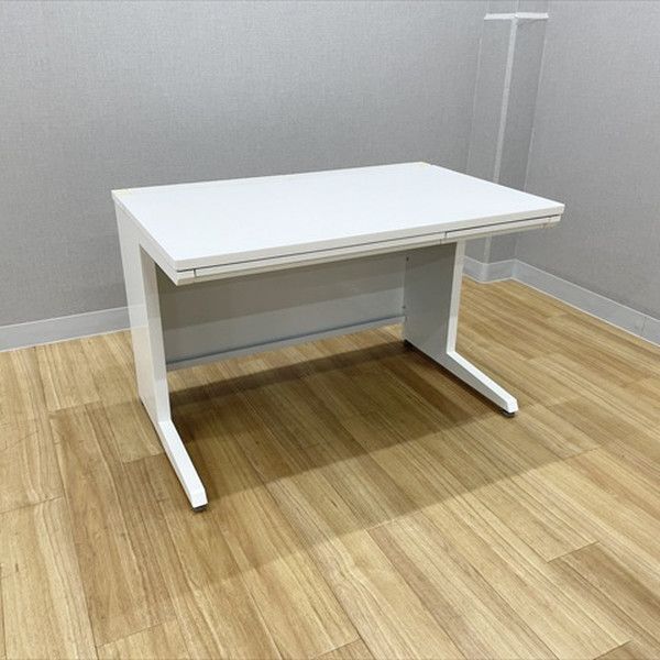 オカムラ 平デスク 平机 アドバンス 引出し付 L脚タイプ W 1100 D 700 ホワイト